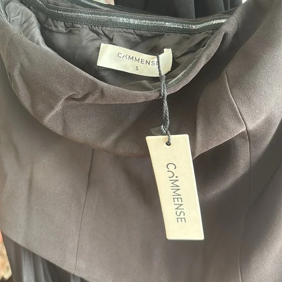 Commense Black Strapless Pleated Dress - Picture 10 of 10